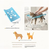 Nouveau hamac pliable pour toilettage d'animaux : résistant aux griffures et aux morsures ; support de suspension sécurisé pour le bain et la toilettage des petits chiens et chats
