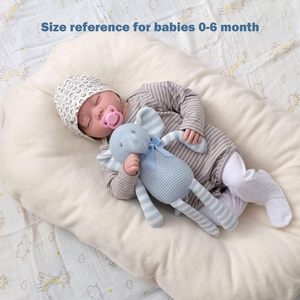 PP Bông Bé Voi Thú Nhồi Bông Màu Xanh Mềm Đồ Chơi Trọng Tính Năng Siêu Mềm Sang Trọng PP Cho Trẻ Sơ Sinh - Product Image 2