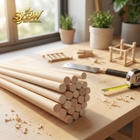 Vente en gros de tiges en bois, longueur 48 pouces, diamètres de 3,2 mm à 22,2 mm, directement de l'usine, idéales pour la fabrication de meubles, le bricolage et le jardinage