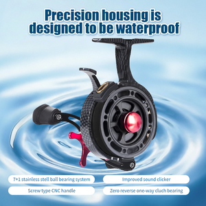 Carrete de Pesca con Eje Alto y Descenso Lento Micro-Magnético, Especial <span class=keywords><strong>para</strong></span> Cañas de Pesca en Hielo y Balsas - Product Image 3