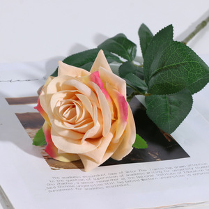 Rosa Artificial de Tallo Largo de Buena Calidad, Rosa de Seda de Terciopelo Wangzu para Decoración de Bodas, Regalo Floral - Product Image 3