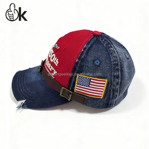 Gorra de Mezclilla Lavada con Hebilla Original del 250 Aniversario de <span class=keywords><strong>la</strong></span> Independencia de EE. UU., Nuevo Diseño, Reunión de <span class=keywords><strong>la</strong></span> <span class=keywords><strong>Democracia</strong></span>, Forro de Algodón, Bandera - Product Image 3