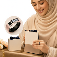 Bague connectée Tasbih Zikr en alliage pour iOS avec écran LED, chargement magnétique et compteur contrôlé par application