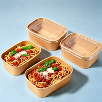 Boîte alimentaire longue jetable et portable pour les fournitures des vendeurs de nourriture de rue, boîte alimentaire longue compostable à base de plantes pour la restauration verte