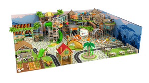 Équipement de terrain de jeux intérieur sur le thème de la jungle avec toboggan girafe, piscine à balles, <span class=keywords><strong>parc</strong></span> d'attractions pour enfants commercial - Product Image 4