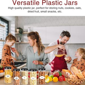 Frasco de Plástico Transparente de 500 ml con Tapa de Rosca para Almacenamiento de Té Aromatizado, Dulces, Miel, Galletas y Alimentos - Product Image 4