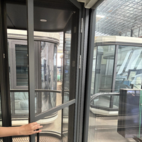 Système préfabriqué de maison de cabine de conteneur-Structure en acier transparent et conception pliante Kits de maison minuscules