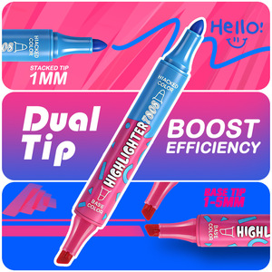 Ensemble de surligneurs Bview Art à double pointe et double couleur - Marqueurs double extrémité pour la prise de notes des étudiants, le <span class=keywords><strong>dessin</strong></span> artistique, les gribouillis, couleurs fluorescentes vibrantes - Product Image 4