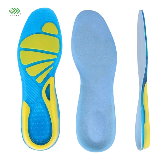 JOGHN Gel Shoe Pads Sports Shoe Insoles Athletic Series Running Insoles For Men Tpe Full Silicone Insole