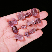 JD GEMS Perles de charme en améthyste naturelle sculptées à la main en forme d'animaux, multi-formes, mignonnes, pour la fabrication de bijoux