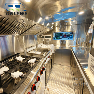 12ft 모바일 치킨 케밥 바베큐 음식 트럭 오렌지 모바일 타코 핫도그 패스트 푸드 트레일러 전체 주방 장비 판매 - Product Image 6