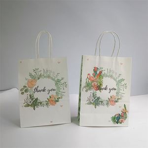 26*12*33cm Kraft Paper Thank You Packaging Bags for <b>Small</b> Business <b>Gift</b> Bag Handle for Wedding Christmas Birthday <b>Gift</b> Package - Product Image 5