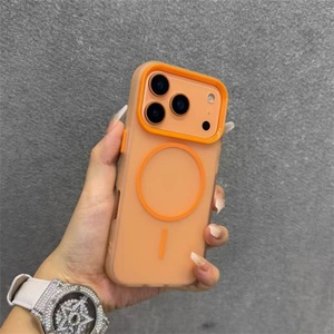 Camera <b>Lens</b> <b>Protector</b> Phone case Matte for iphone 17 air 16 15 14 13 Candy Color,for iphone 17 Pro case Completely Orange - Product Image 1