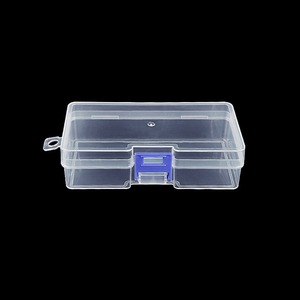 Transparent Rectangle Plastic Storage Box With Lock PP Material Office Organizer Desktop Organizer For Parts And Tools - Product Image 1