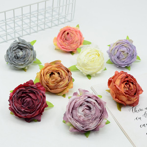 Fleurs artificielles Dongchen Crafts, roses en soie de 7 cm, base en soie, pour couronne de tête, guirlande, décoration de mariage DIY - Product Image 1
