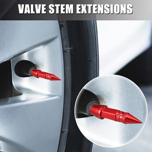 Universal Bullet Shaped Valve <b>Stem</b> <b>Caps</b> For Cars Bicycles Motorcycles Stainless Steel Tubeless Valve General Size American Mouth - Product Image 3