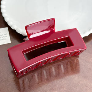 กิ๊บหนีบผมอะซิเตทสีแดงกิ๊บหนีบผมสุดพรีเมียมอุปกรณ์3D ผมอินเทรนด์หรูหราดีไซน์ดอกไม้ - Product Image 3