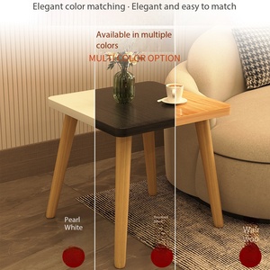 Table d'appoint carrée en bois, style moderne du milieu du siècle, pieds en bois massif, <span class=keywords><strong>petite</strong></span> table basse pour salon, chambre, balcon, bureau - Product Image 5