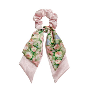 Lazos para el pelo de seda satinada con logotipo personalizado, lazos para el pelo Rosas y florales para mujer, venta al por mayor, novedad - Product Image 5