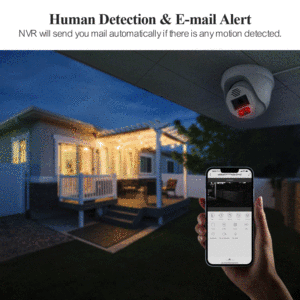 Tinosec IP66 không thấm nước PoE ngoài trời Night Vision Kit 8MP Xmeye an ninh Hệ thống video với CMOS cảm biến đám mây lưu trữ dữ liệu tùy chọn - Product Image 6