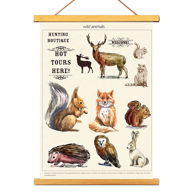 Настенные картины, украшение для гостиной, зоопарк, искусство, домашняя рамка, спальня, пользовательские принты животных, растений