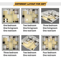 Maisons conteneurs modernes préfabriquées à assemblage rapide, emballées à plat, extensibles, 40FT 20FT, pour villas 2-4 chambres, entrepôts, appartements et hôtels