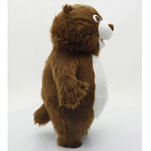 Costume <span class=keywords><strong>de</strong></span> mascotte gonflable en forme <span class=keywords><strong>de</strong></span> <span class=keywords><strong>castor</strong></span>, longue tenue en peluche pour animal ambulant - Product Image 3