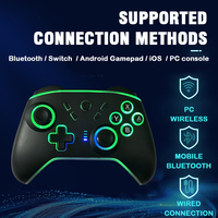 Manette sans fil BT avec logo personnalisé pour Nintendo Switch PC IOS Android Gamepad Moteur de vibration double Joystick