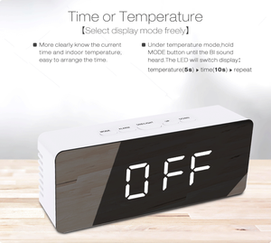 Đồng Hồ Báo Thức Gương Đèn Led Kỹ Thuật Số Bán Chạy Đồng Hồ Điện Tử Để Bàn Có Sạc USB - Product Image 5