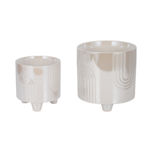 Vasi cilindrici moderni con piedistallo per uso interno ed esterno - Product Image 1