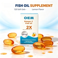 Capsules molles d'huile de poisson oméga-3 haute puissance OEM ODM, complément alimentaire à marque privée