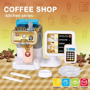 Jouet de cuisine de café de jeu de son réel pour enfants caisse enregistreuse et machine à café en plastique - Product Image 2