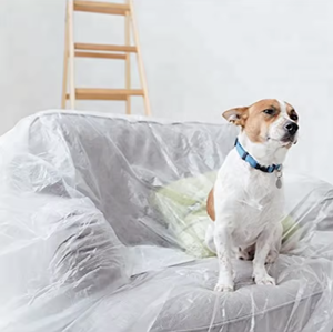 पीई ड्रॉप क्लॉथ डस्ट कवर शीट पेंट प्लास्टिक शीटिंग - Product Image 4