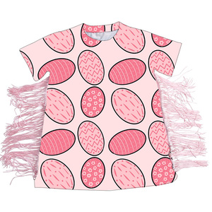 เสื้อยืดพิมพ์ลายไข่อีสเตอร์สีฟ้าแฟชั่นเด็กวัยหัดเดินเด็กผู้หญิงแขนสั้นเสื้อเด็กเสื้อผ้าเด็กเสื้อผ้าดีไซเนอร์ - Product Image 6