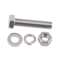 Assortiment de boulons à tête hexagonale, d'écrous et de rondelles plates à ressort en acier inoxydable super duplex M24 M40 2507 2205 904L 1.4410 pour usage intensif