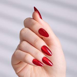 Uñas Postizas KISS <span class=keywords><strong>Fantasy</strong></span> Holiday, Forma Almendrada, Color Rojo Carol You, Mediano, Sin Daño, Uñas Naturales, Acrílico Rosa (2g), Mini Lima de Uñas, Manicura - Product Image 6