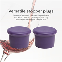 Bouchons de vin en silicone Bouchons de vin réutilisables Joint hermétique sur les bouteilles Remplacer un bouchon en silicone étanche en liège