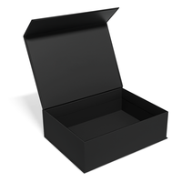Carton recyclable avec logo personnalisé grande boîte pliable à aimant rigide boîtes d'emballage faites à la main pliable noir à fermeture magnétique