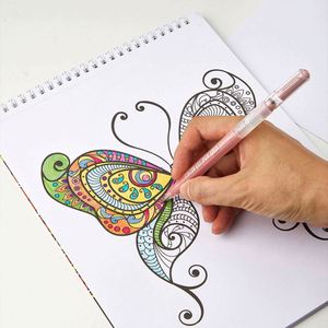 Libro para Colorear de Mariposas Creativo para Niños y Adultos, Diseño Espiral en Papel A4 para Aliviar el Estrés - Product Image 2