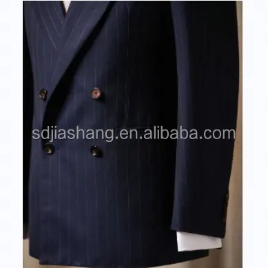 חליפת גברים מצוידת בהתאמה אישית אופנה בלייזר לעסקים חליפת גברים כפולה חזה עם ארבעה כפתורים שניים