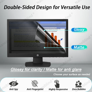 Filtre de confidentialité universel pour moniteur 18,5 <span class=keywords><strong>pouces</strong></span> 16:9, anti-espionnage, haute transmission, anti-empreintes digitales, résistant aux rayures - Product Image 3