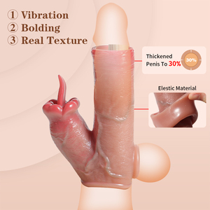 15 cm Brauner <span class=keywords><strong>Penis</strong></span>-Sleeve mit Kleiner Zunge und Ohne Eichel, Realistisch, Geeignet für Männliche Penisvergrößerung, Sexspielzeug für Erwachsene - Product Image 4