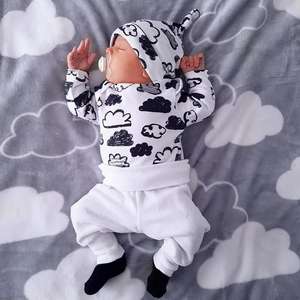 Ensembles de vêtements pour bébés garçons et filles, vêtements pour nourrissons, sweat-shirt à manches longues + pantalon + chapeau, 3 pièces, tenue pour nouveau-né - Product Image 1