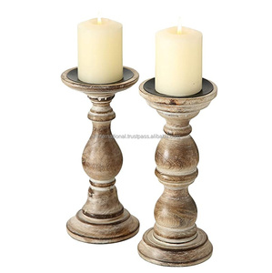 Wood <b>Candle</b> Holder with Best Design <b>Candle</b> Holder Natural Wood Color and Best Wedding Decor and Home Decor - Product Image 3