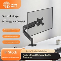 Support d'écran d'ordinateur en acier laminé à froid avec vérin à gaz One-mu-three-fen-di, capacité de charge 10 kg, hauteur réglable, en stock