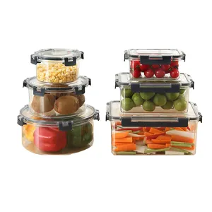 Promotion Food Storage With Airtight Lids Clear Plastic Kitchen Box clear Small Containers Airtight
