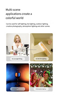 Lampe vidéo LED portable RVB Inveer DV L5W pour vlog, diffusion en direct, téléphone et prise de vue DSLR