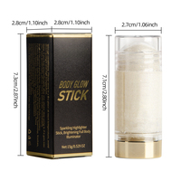 Bâton de surligneur chatoyant longue durée 4 couleurs lisse crémeux paillettes surligneur bâton illuminateur pour visage et corps et jambe