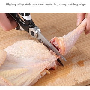 <span class=keywords><strong>Ciseaux</strong></span> multifonctionnels en acier inoxydable robuste noir/argent <span class=keywords><strong>pour</strong></span> la <span class=keywords><strong>cuisine</strong></span>, la couture, l'artisanat et l'art - Product Image 5