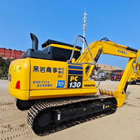 Excavatrice Komatsu PC130 d'occasion, PC120, PC130, PC138, PC150, pelle sur chenilles hydraulique de 13 tonnes pour travaux de construction